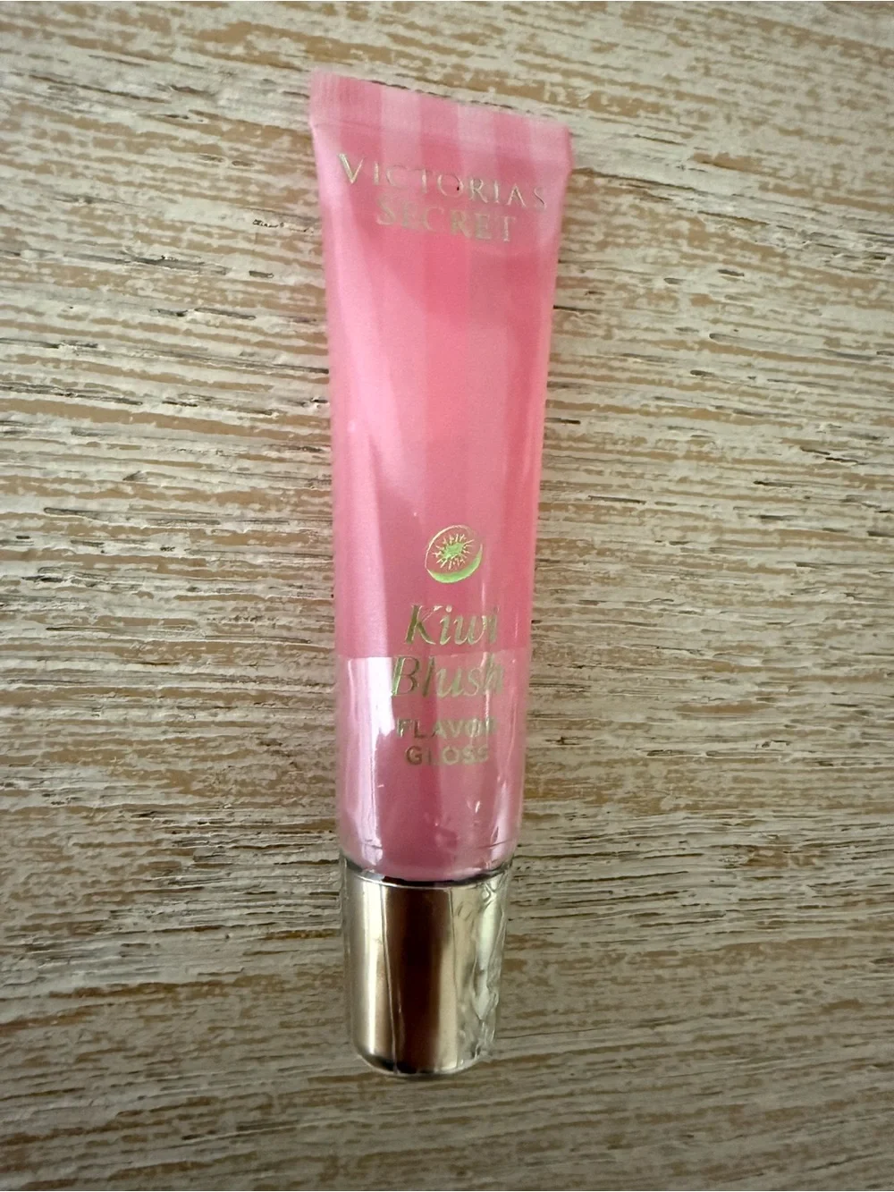 Victoria's Secret Kiwi Blush Lip Gloss - Light Pink with Gold Cap